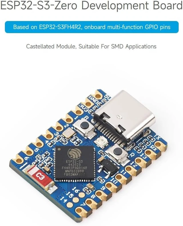 Alt view image 3 of 7 - 3PCS ESP32-S3 Mini Development Board, Based On ESP32-S3FH4R2, Onboard Multi-Function GPIO Pins, Dual-Core Processor, 240MHz Running Frequency, 2.4GHz Wi-Fi & BLE 5
