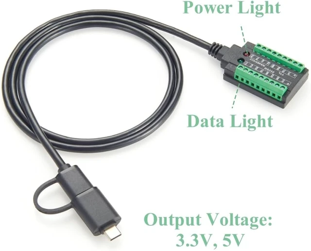 Alt view image 6 of 7 - 4 In 1 FTDI USB to RS232 RS485 RS422 TTL 3.3V 5V Serial Adapter Cable with FT232RL Chip Dual Port USB-A & USB-C to COM Port Converter with Terminal Block for Modem, Scanner, Windows, MacOS (1M/3.3FT)