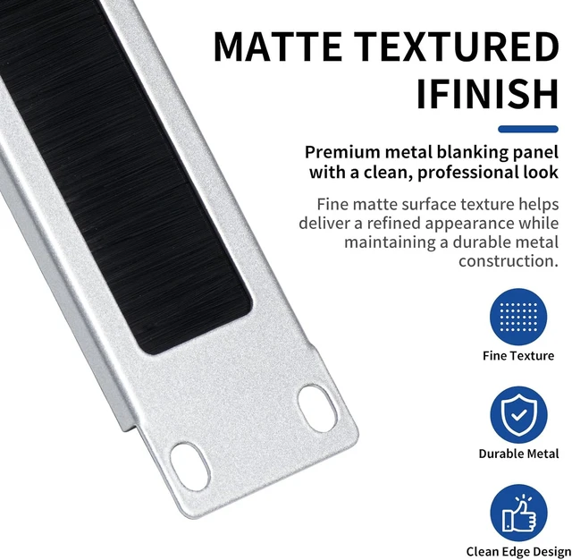 Alt view image 4 of 7 - 1U Brush Panel Cable Management for 10" Sturdy Stackable Network Rack Server Rack Brush Panel RackMate Alternative for Mac Mini & AI Devices Home Lab Data Center Audio & AV Equipment, 2 Pack