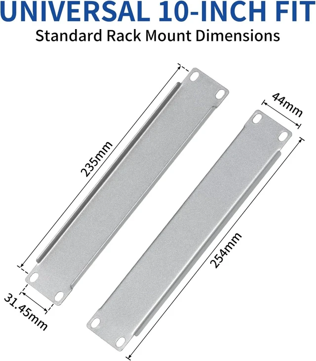 Alt view image 3 of 7 - 10 Inch 1U Blank Panel Sturdy Stackable Network Rack RackMate Alternative Blank Panel for Mac Mini & AI Devices Home Lab Data Center Audio & AV Equipment, 2 Pack