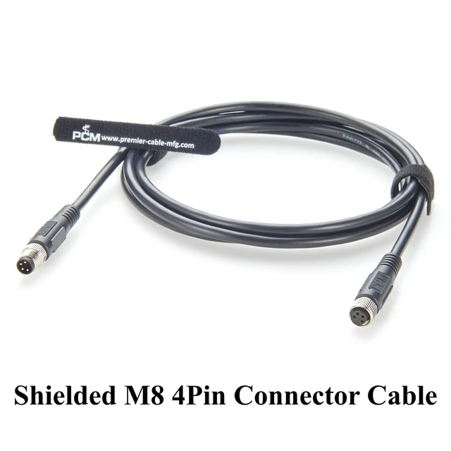 Alt view image 3 of 7 - IP67 M8 A Code 4 Pin Male to Female Motor Sensor Extension Cable (2M/6.6FT) Waterproof M8 Shielded Connector, Motor or Sensor