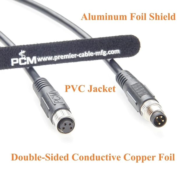 Alt view image 7 of 7 - IP67 M8 A Code 4 Pin Male to Female Motor Sensor Extension Cable (2M/6.6FT) Waterproof M8 Shielded Connector, Motor or Sensor