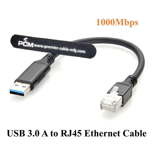 Alt view image 6 of 7 - USB 3.0 A to RJ45 Gigabit Ethernet Cable with RTL8153B Chipset (0.15m) USB-A to RJ45 Network Cable, 1000Mbps