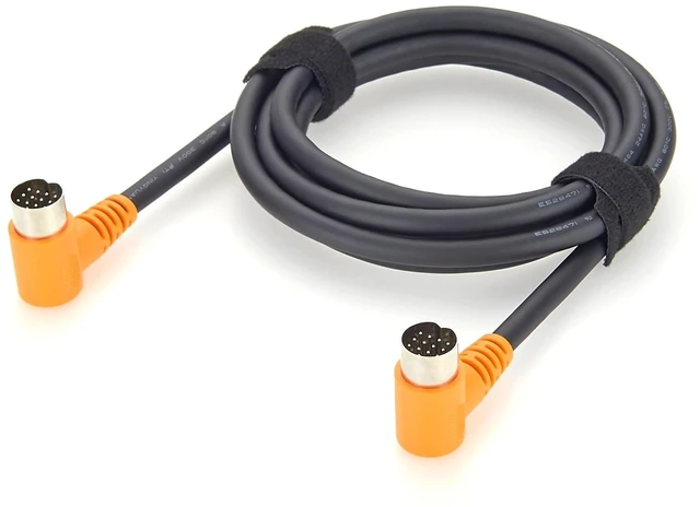 Main image of Right Angle 13 Pin DIN Male to Male Cable DIN 13 Pin Electrical Signal Control Cable for PLC, CNC Machine, Robotics, Industrial Control Equipment (1.83M/6FT