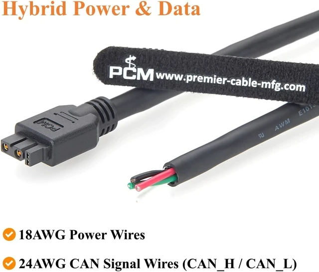 Alt view image 7 of 7 - XT30 2+2 CAN Bus Cable Shielded Power & Data Cable XT30 Female to Open End Wire for PwrCAN 13.2, 3D Printer, BTT EBB Toolhead, Robotics, Embedded Systems (3M/9.84FT)