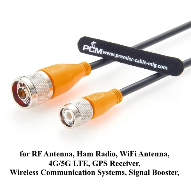 Alt view image 6 of 7 - TNC Male to N Male RG58 Coaxial Cable 50 Ohm Low Loss RF Antenna Cable for 4G 5G LTE, GPS, WiFi, Signal Booster, Ham Radio(6FT)