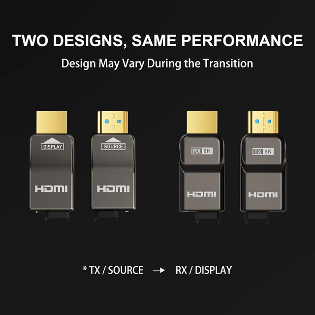 Alt view image 3 of 7 - 8K Detachable Full Fiber Optic Armored HDMI 2.1 Cable, 48Gbps, 3FT, Full Fiber Optic Design Eliminates EMI vs Copper Cables; Replace the Module Without Replacing the Entire In-Wall Cable