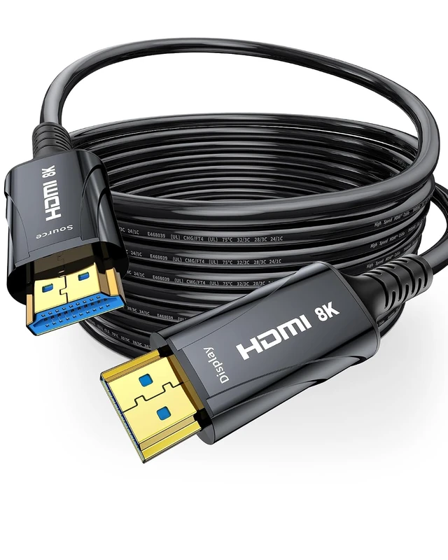 Main image of 8K Long Fiber Optic HDMI Cable 10ft - 48Gbps High Speed HDMI Cord,8K 60Hz,4K120Hz,HDCP 2.2&2.3,HDR10 - Compatible with HDTV/Monitor/Projector