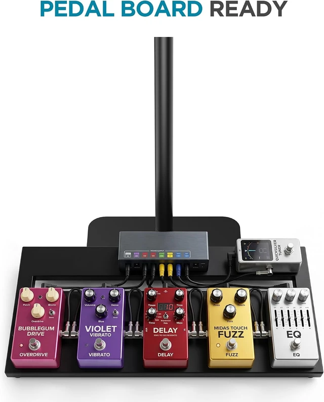 Alt view image 4 of 7 - Mic Stand Floor Microphone Stand with Boom Arm for Singing for Pedal Board, Adjustable, Detachable, Portable, Stable Base, Work with Blue Yeti Shure SM58 Samson Q2U Fifine K669B