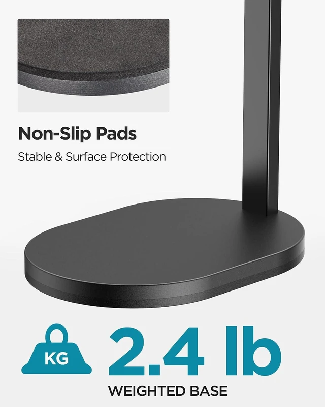 Alt view image 6 of 6 - Mic Stand Desk Max Load 2.64 lb Desktop Microphone Stand Boom Arm for Fifine AM8 K669B Blue Yeti HyperX, Minimal Footprint, Fine-Tune Tension, Heavy Hold, 2.64 lb Weight Capacity