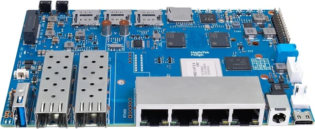 Alt view image 7 of 7 - BPI-R4 WiFi 7 Wireless Dual-Band WiFi Router Board OpenWRT, with MediaTek MT7988A (Filogic 880) SoC, Support 2X 10GbE SFP and 4X GbE Gigabit Ethernet for NAS Smart Home Gateway (Bundle2)