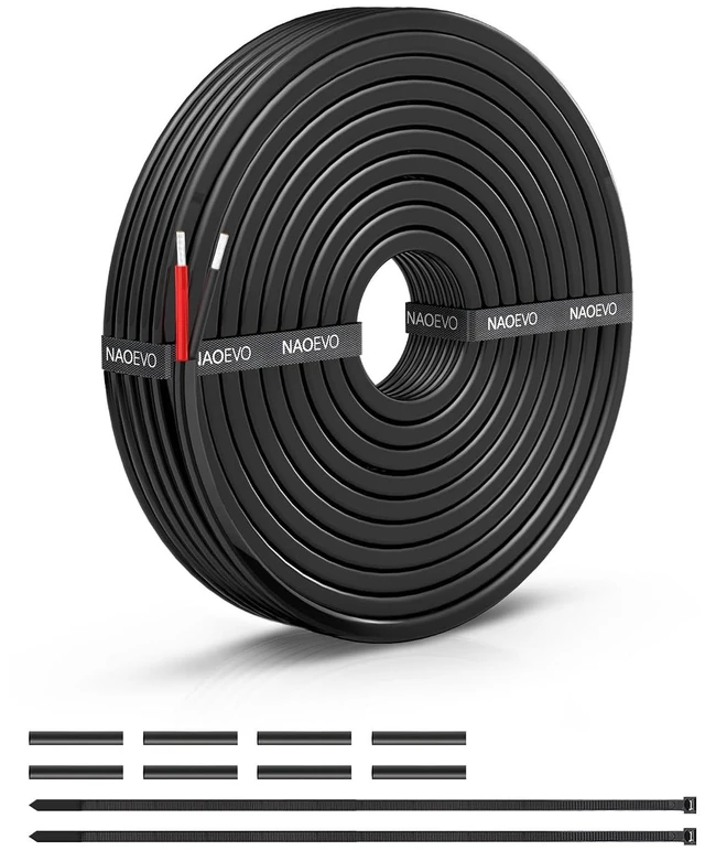 Main image of 18 Gauge Wire 2 Conductor, 18 Gauge Automotive Wire 12V Cable, 15FT Tinned Copper 18 AWG Wire, 18/2 Low Voltage Cable, Flexible Stranded Electrical Wire for Automotive, Marine, Speaker, Lights