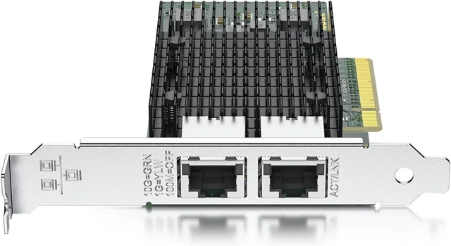Alt view image 5 of 6 - 10Gb Dual RJ45 Port Network Card with X540 Controller, PCIe Ethernet LAN Adapter for Windows/Linux/ESX Servers, Compare to Intel X540-T2