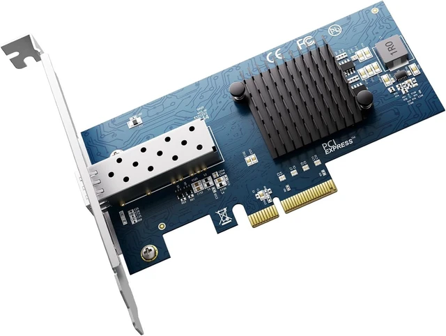Main image of 10Gb PCIe NIC Network Card, Intel 82599EN SFP+, X520-DA1 Compatible Single-port 10GbE adapter for NAS and servers, any-vendor DAC or fiber optics, x4 or x8 slot, low and full-height brackets