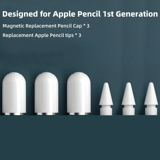 Alt view image 6 of 6 - Magnetic Replacement Cap and Tips for Apple Pencil 1st Gen, 6 Pack, Compatible with Apple Pencil 1st Generation