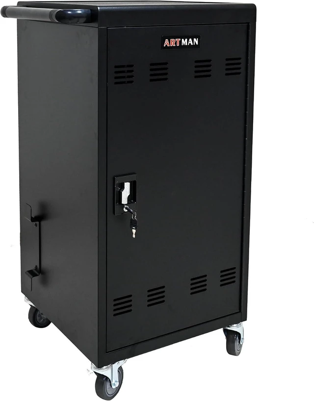 Main image of 45-Bay Charging Cart for Chromebooks, Laptops, Tablets & iPads, Ideal Laptop Charging Station with Casters & Lockable Cabinet, Fully Assembled Frame, Designed for Classroom, School, Office