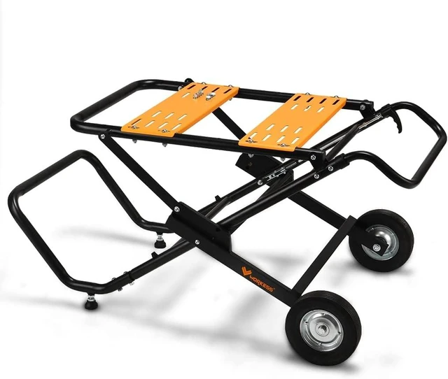 Main image of Portable Table Saw Stand, 330 Lbs Load Capacity Rolling Foldable Table Saw Table with 8 Inch Wheels, Heavy Duty Construction for Easy Storage, Universal for Most Brands of Table Saws