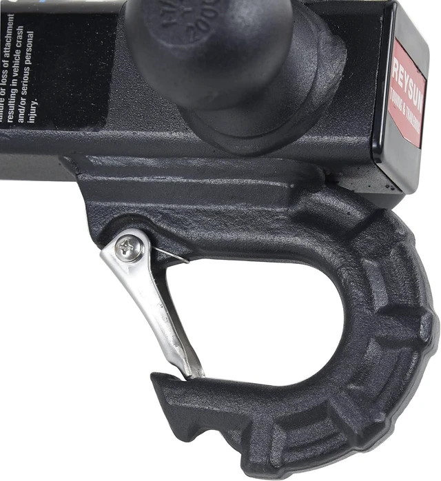 Alt view image 3 of 6 - Patented Forged Trailer Hitch Tri-Ball Hitch with Hook: 3 Sizes in 1 Tow Ball Hitch, Fits 2-inch Hitch Receiver, Secure Locking Mechanism, Matt Black