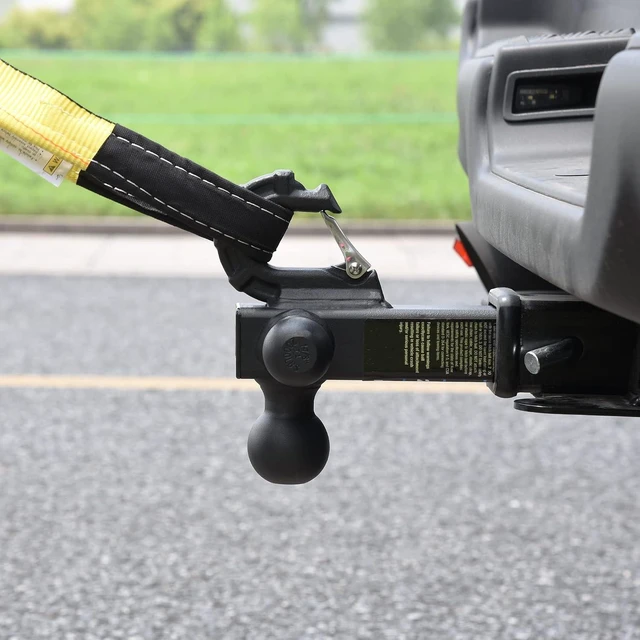 Alt view image 5 of 6 - Patented Forged Trailer Hitch Tri-Ball Hitch with Hook: 3 Sizes in 1 Tow Ball Hitch, Fits 2-inch Hitch Receiver, Secure Locking Mechanism, Matt Black