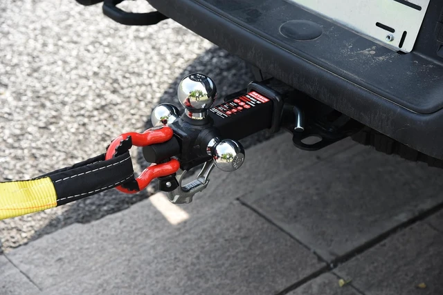 Alt view image 6 of 7 - Trailer Hitch Tri-Ball Hitch with Rotatoble Tow Shackle and Tow Hook, fits for 2-inch Receiver, Chrome Trailer Ball