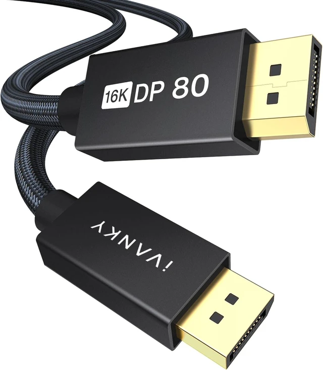 Main image of 80Gbps DisplayPort Cable 2.1, 16K High Speed DP to DP Cable 6.6FT, Display Port Cord 2.1, 16K@60Hz, 8K@240Hz, 4K@540Hz/480Hz/240Hz, UHBR20, HDR, for FreeSync Gaming Monitor 5090 7900XTX