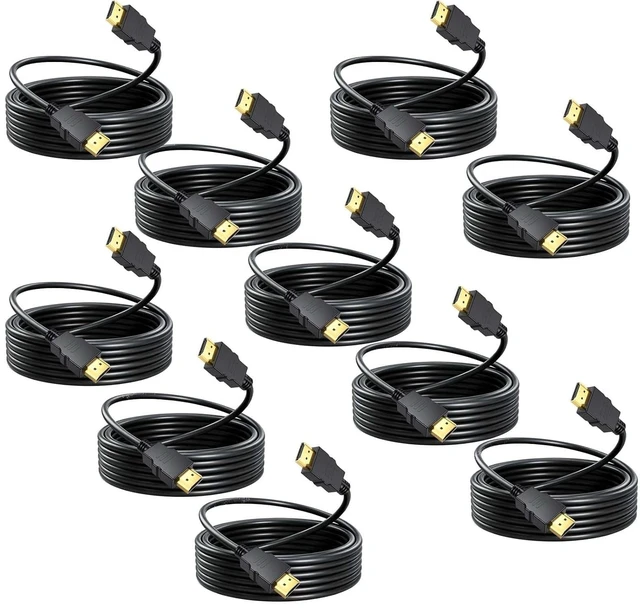 Main image of HDMI Cable 15 FT 10-Pack,4K HDMI TV Cable in Wall Shielded HDMI CL3 Rated, Multipack 15FT HDMI 2.0 Cable for Smart Monitor with Streaming TV,Laptop,Monitor,PS5,PS4,Xbox,Soundbar,Computer,Projector