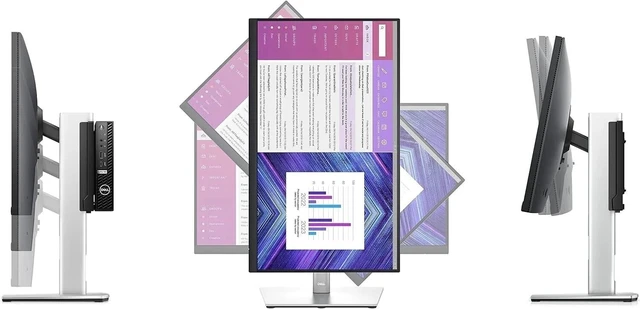 Alt view image 7 of 7 - Dell Micro Form Factor All-in-One Stand MFS22 - Monitor/desktop stand - 19"-27"