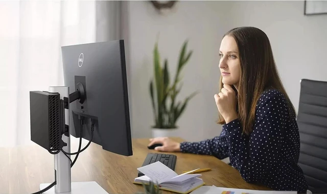 Alt view image 5 of 7 - Dell Micro Form Factor All-in-One Stand MFS22 - Monitor/desktop stand - 19"-27"