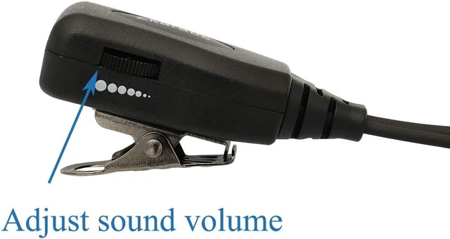 Alt view image 6 of 7 - Walike Talkie Earpiece with Mic 1 Pin 2.5mm G Shape Adjustable Volume Headset Compatible with Motorola Radios Talkabout MH230R MH230TPR MR350R MS350R MT350R T200 T260 T460 T600 (10 Pack)