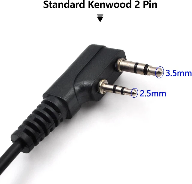 Alt view image 4 of 6 - 10-Pack G-Shape 2-Pin PTT Earpiece for Baofeng UV-5R Kenwood Retevis Radio, Compatible with Baofeng Kenwood Retevis UV-5R BF-888S TK-3107, 2-Pin G-shape adjustable earhook PTT mic, flexible earpiece