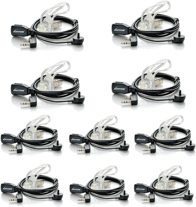 Main image of Walkie Talkie Earpiece with Mic for BaoFeng Radio Retevis Headset for Baofeng UV-5R BF-888S Arcshell Retevis H-777 RT21 RT22 Kenwood 2 Way Radio by LUITON (10 Pack)
