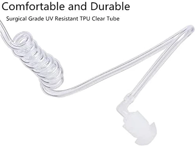 Alt view image 3 of 3 - 10-Pack Replacement Acoustic Coil Tube Walkie Talkie Earpieces for Baofeng Motorola Kenwood Retevis Midland Two Way Radios Headset Secret Spy Game Earpiece