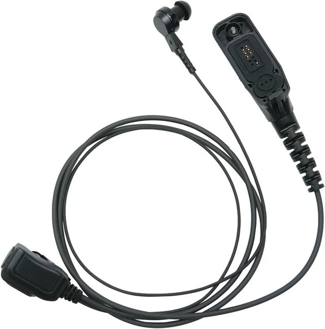 Main image of in-Ear Earpiece Compatible with Motorola APX6000 XPR7550e, In-ear fit, adjustable earhook, in-line PTT mic, Motorola multi-pin; Compatible with APX4000 XPR6550 XPR7350e