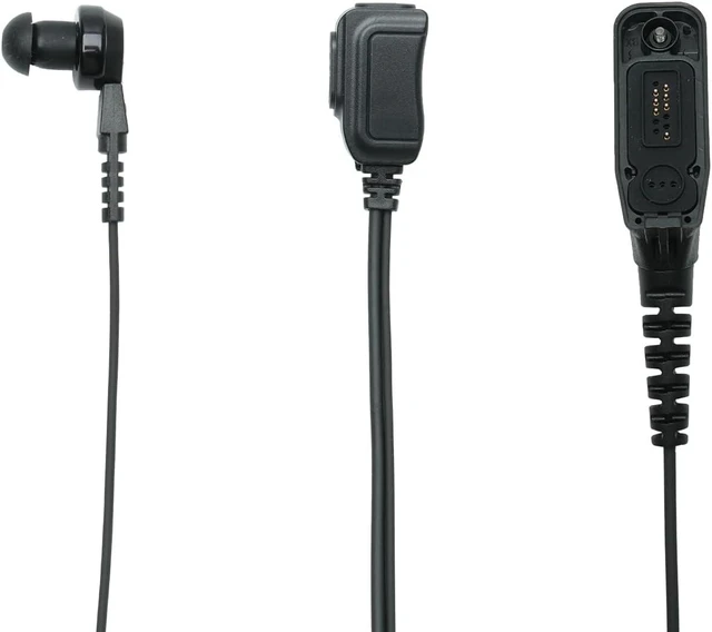 Alt view image 3 of 3 - in-Ear Earpiece Compatible with Motorola APX6000 XPR7550e, In-ear fit, adjustable earhook, in-line PTT mic, Motorola multi-pin; Compatible with APX4000 XPR6550 XPR7350e