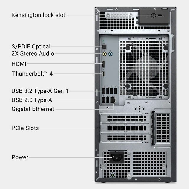 Alt view image 2 of 7 - Dell Tower Plus EBT2250 Desktop - Intel Core Ultra 7 265, 1TB SSD, 32GB DDR5 RAM, Intel UHD, 1 Year Onsite Service & 6 Month Dell Migrate, Windows 11 Home, 1-Year McAfee+Premium Protection - Black