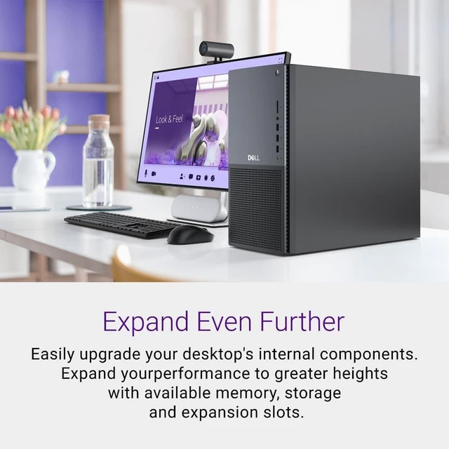Alt view image 6 of 7 - Dell Tower Plus EBT2250 Desktop - Intel Core Ultra 7 265, 1TB SSD, 32GB DDR5 RAM, Intel UHD, 1 Year Onsite Service & 6 Month Dell Migrate, Windows 11 Home, 1-Year McAfee+Premium Protection - Black