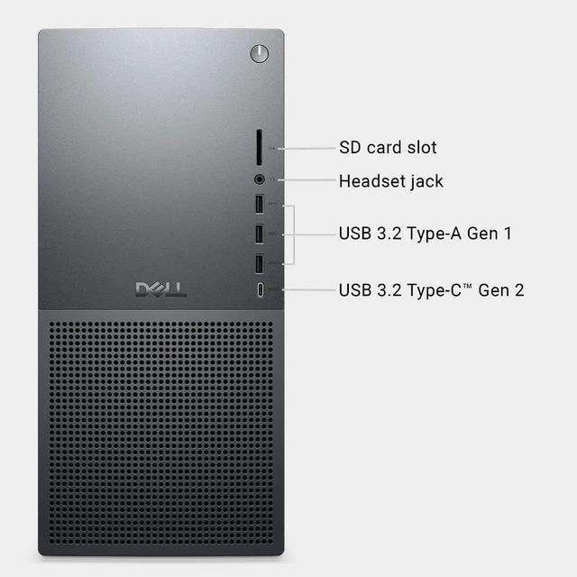 Alt view image 3 of 7 - Dell Tower Plus EBT2250 Desktop - Intel Core Ultra 7 265, 1TB SSD, 32GB DDR5 RAM, Intel UHD, 1 Year Onsite Service & 6 Month Dell Migrate, Windows 11 Home, 1-Year McAfee+Premium Protection - Black