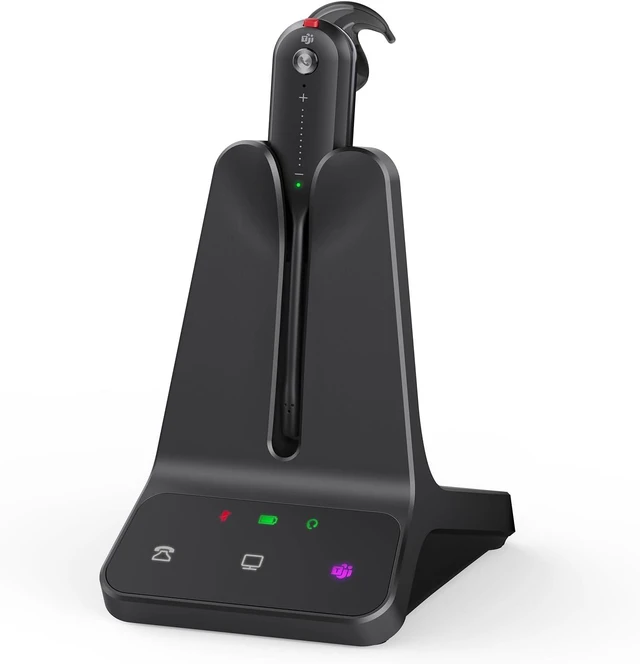 Main image of Yealink WH63 E2 DECT Wireless Headset,Single Ear Convertible Earpiece, Teams Certified,3 Wearing Styles,Earhook,Noise Cancelling Mic,607 Ft Range,for Office Desk Phone Telephone Computer Softphone