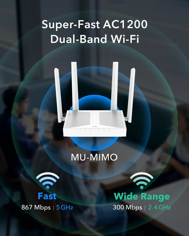 Alt view image 6 of 7 - Cudy AC1200 Wi-Fi 5 Desktop Wireless Access Point, 1x Gigabit Port, AP1300D, 867+300 Mbps, 1x GbE PoE, 50 clients, Multi-SSID, Captive Portal, 802.3at/af, Passive PoE, DC Powered, DC adapter included