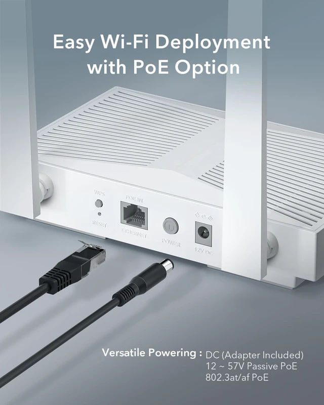 Alt view image 2 of 7 - Cudy AC1200 Wi-Fi 5 Desktop Wireless Access Point, 1x Gigabit Port, AP1300D, 867+300 Mbps, 1x GbE PoE, 50 clients, Multi-SSID, Captive Portal, 802.3at/af, Passive PoE, DC Powered, DC adapter included