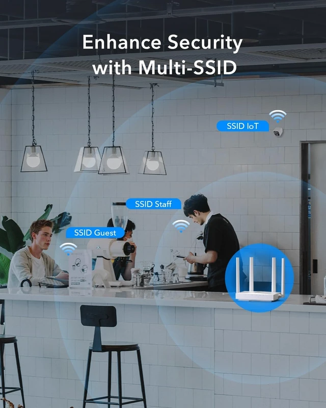 Alt view image 7 of 7 - Cudy AC1200 Wi-Fi 5 Desktop Wireless Access Point, 1x Gigabit Port, AP1300D, 867+300 Mbps, 1x GbE PoE, 50 clients, Multi-SSID, Captive Portal, 802.3at/af, Passive PoE, DC Powered, DC adapter included