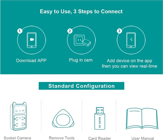 Alt view image 4 of 6 - 4K Hidden Camera Wall Outlet Camera, Wireless Nanny Cam, Motion Detection;Loop Recording;Engineering Mode;2.4G WIFI;Live Streaming