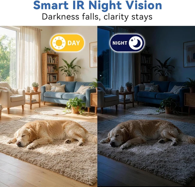 Alt view image 7 of 7 - 1080p HD Wireless WiFi Charger Indoor Camera for Home Security with 2.4G/5G WiFi,App Control & Motion Detection,Wide-Angle 150° Phone Charger Camera with Night Vision & Loop Recording