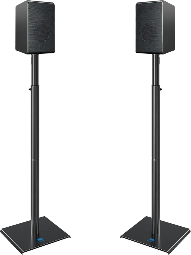 Main image of Height Adjustable Speaker Stands Extend 33to 43,22LBS Universal Pair Floor Stand for Satellite,Studio,Bookshelf Speakers,Surround Sound stand for Edifier Polk Sony JBL - MD5402