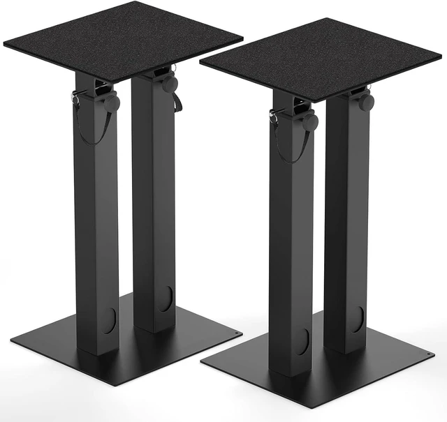 Main image of Universal Speaker Stand Pair, Height Adjustable Speaker Stand 16.7"-29.3" Floor Speaker Stands Support 110lbs Double Tubes Heavy Duty Bookshelf Speaker Stands with Non-Slip Pad for Home Theater