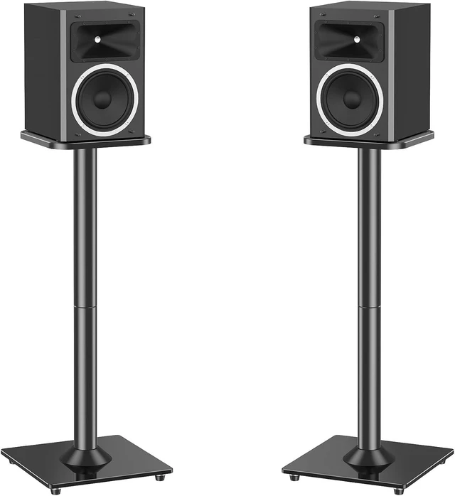 Main image of Universal Speaker Stands Pair for Surround Sound Home Theater, 31" Height Floor Speaker Stands Max 22LBS, Bookshelf Studio Satellite Speakers Fit Klipsch Polk Yamaha, Non Slip Pad Easy Install
