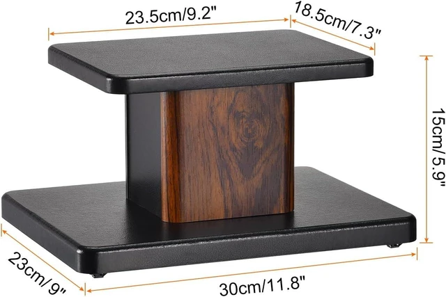 Alt view image 2 of 7 - Wood Speaker Stands, 2 Pack 5.9 Inch (15cm) Universal Speaker Stand Hollowed Stands Enhanced Audio Listening for Home Theaters Cinema