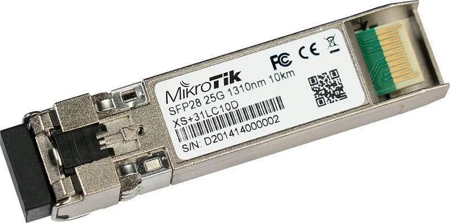 Main image of MikroTik XS+31LC10D Transceiver Compatible 25Gbps SFP28 1310nm 10km