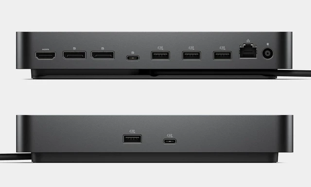 Alt view image 3 of 7 - Dell Pro Laptop Docking Station WD25, USB-C, 100W, DisplayPort, HDMI
Universal Dock, Ethernet, USB-A Ports, USB-C Ports, Power Delivery Charging, Quad Display, Plug and Play, Office Ready, WD25