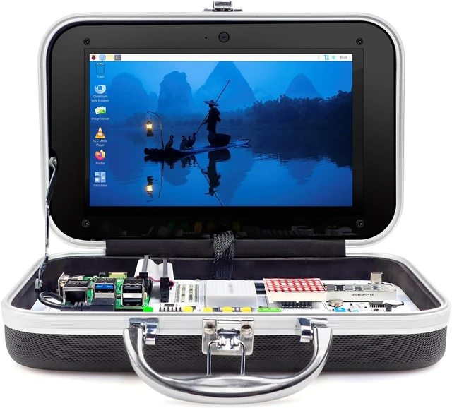 Main image of CrowPi Case Kit for Raspberry Pi 5, 9-Inch Display with Pi 5 8GB Single Board Computer, Compatible with Raspberry Pi 5 Learning Programming Kit with Sensors (8GB RAM)